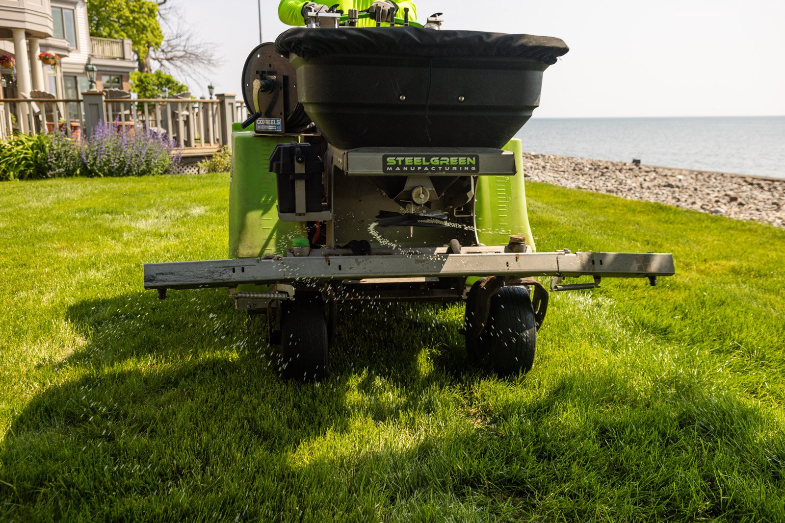 winter fertilizer being spread