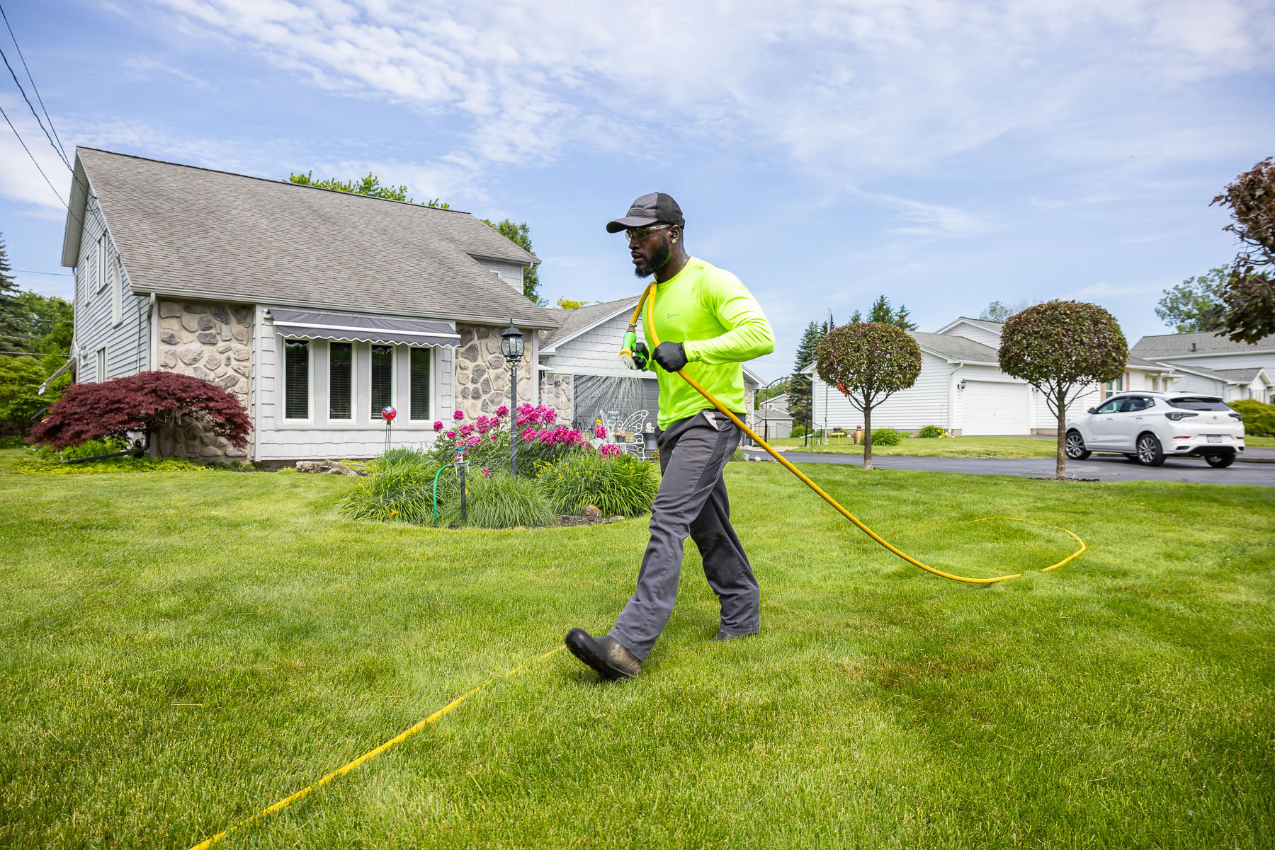consistent lawn care helps build a healthy lawn that can fight off weeds on its own