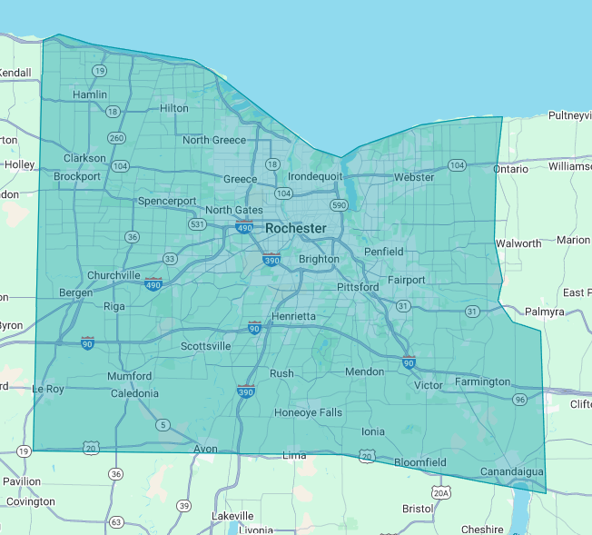 Trimline Service Area Map